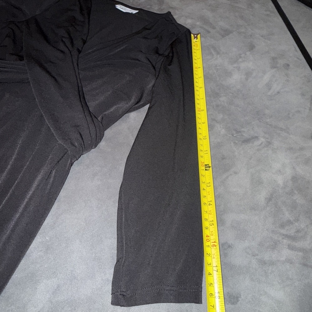Motherhood Maternity Black Dress Size S 3/4 Sleeve with Waist Tie in Back - Picture 9 of 11